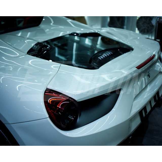 Capristo Dry Carbon Fiber Rear Engine Cover Trunk Boot Lid For Ferrari 488 Spider 2015-2018