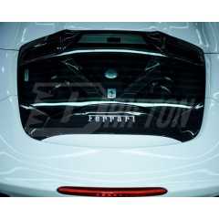 Capristo Dry Carbon Fiber Rear Engine Cover Trunk Boot Lid For Ferrari 488 Spider 2015-2018