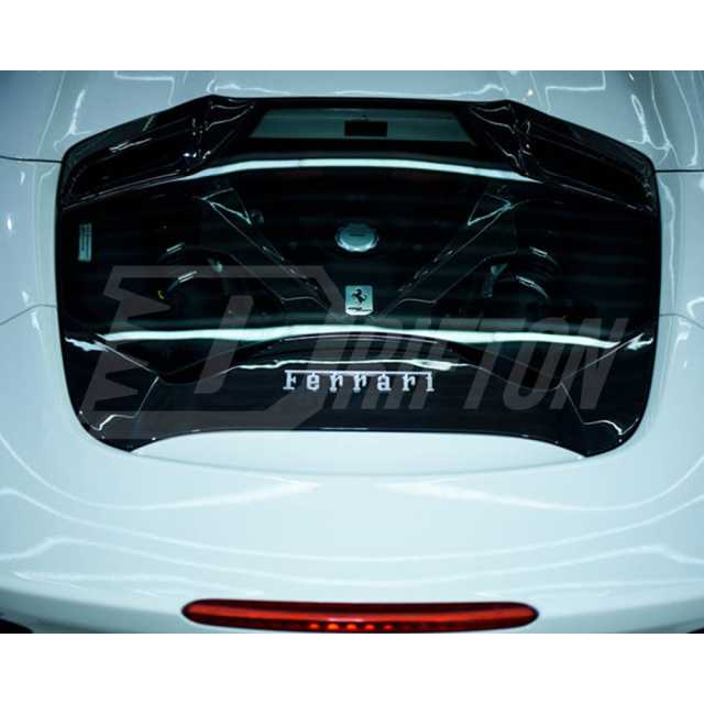 Capristo Dry Carbon Fiber Rear Engine Cover Trunk Boot Lid For Ferrari 488 Spider 2015-2018