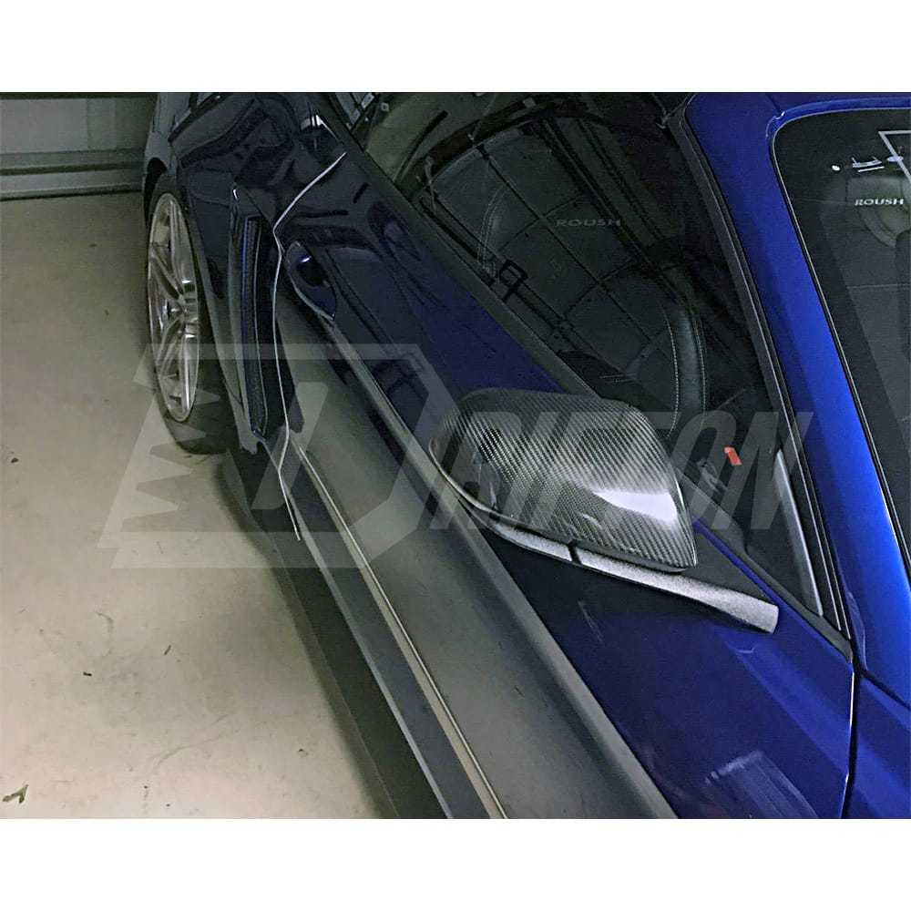 Carbon Fiber Mirror Cover For Ford Mustang Gen6 S550.1 S550.2 2015-2023