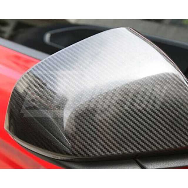 Carbon Fiber Mirror Cover For Ford Mustang Gen6 S550.1 S550.2 2015-2023