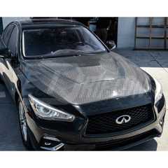GTS Style Honeycomb Carbon Fiber Hood Bonnet For INFINITI Q50 2013-2024