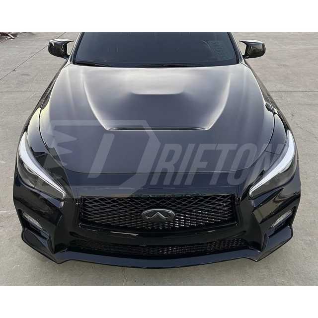GTS Style Honeycomb Carbon Fiber Hood Bonnet For INFINITI Q50 2013-2024