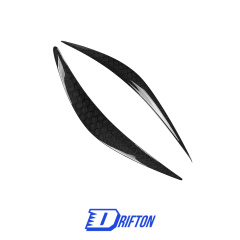 Honeycomb Weave Dry Carbon Fiber Lamp Eyebrow Lid Cover For INFINITI Q50 2013-2024