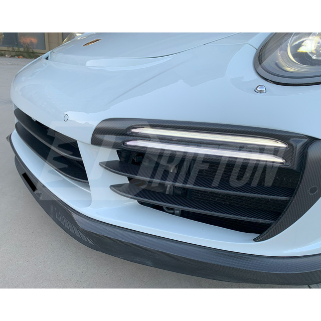 TopCar Style Half Carbon Fiber Front Bumper For Porsche 911 Carrera 991 991.1 991.2 Turbo S 2012-2018