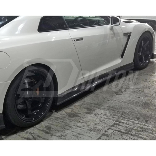 Top Secret Style Carbon Fiber Side Skirt For Nissan R35 GTR 2008-2026