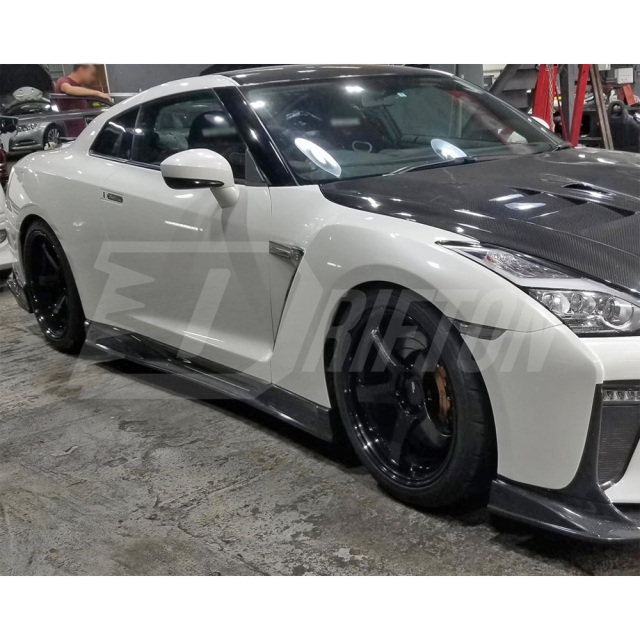 Top Secret Style Carbon Fiber Side Skirt For Nissan R35 GTR 2008-2026