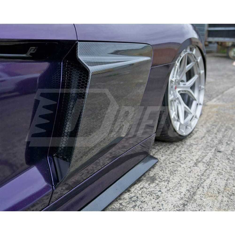 GT4 LMS Style Forged Dry Carbon Fiber Side Blade For Audi R8 2016-2024