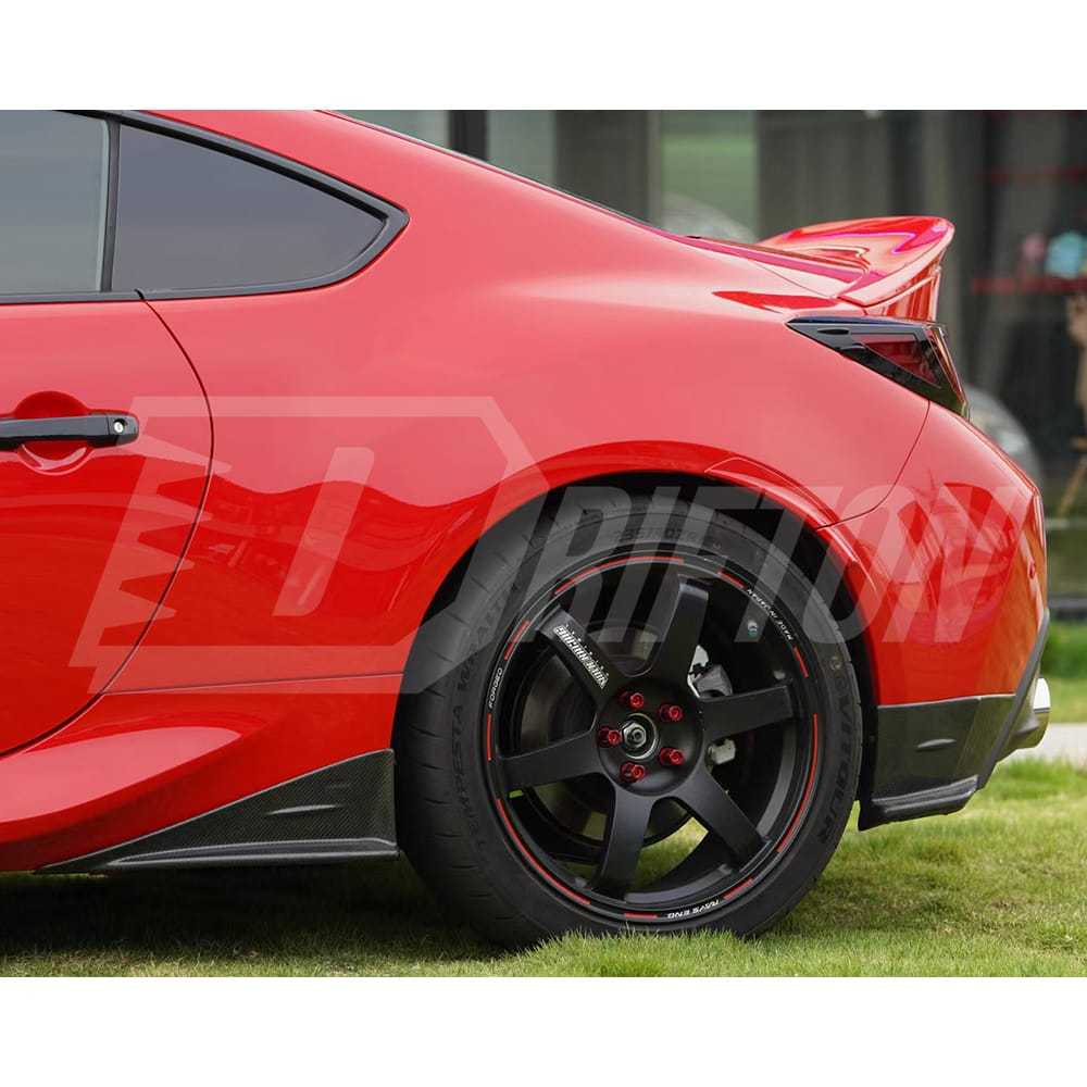 STI Style Carbon Fiber Side Skirt Splitters For Subaru BRZ ZD8 Toyota GR86 ZN8 2022-2025