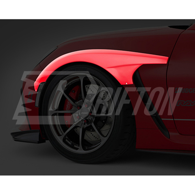 Varis  Style Dry Carbon Fiber Wide Front Fender Extension Wheel Flare For Subaru BRZ ZD8 Toyota GR86 ZN8 2022-2025