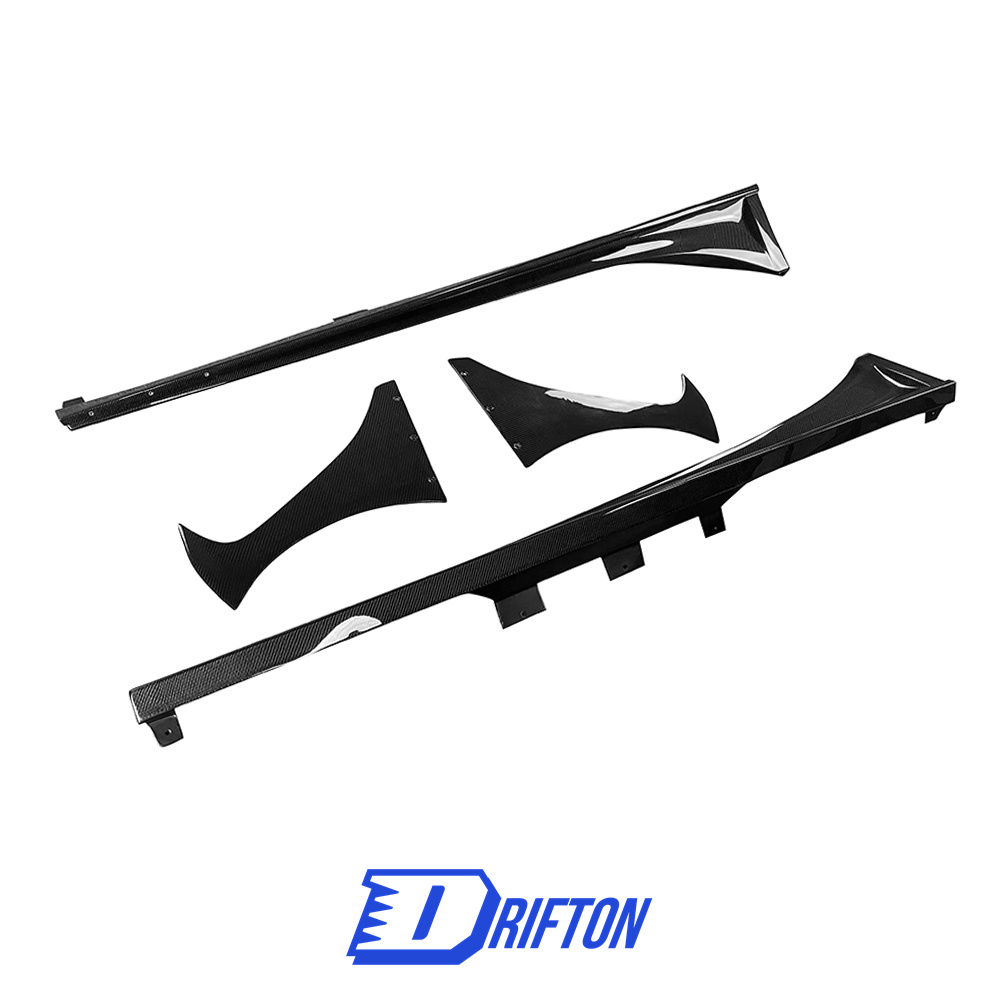 HKS Style Carbon Fiber Side Skirt For Subaru BRZ ZD8 Toyota GR86 ZN8 2022-2025