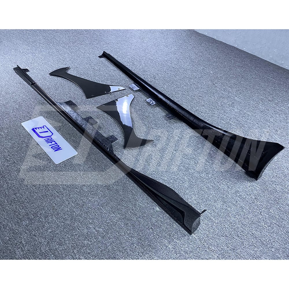 HKS Style Carbon Fiber Side Skirt For Subaru BRZ ZD8 Toyota GR86 ZN8 2022-2025