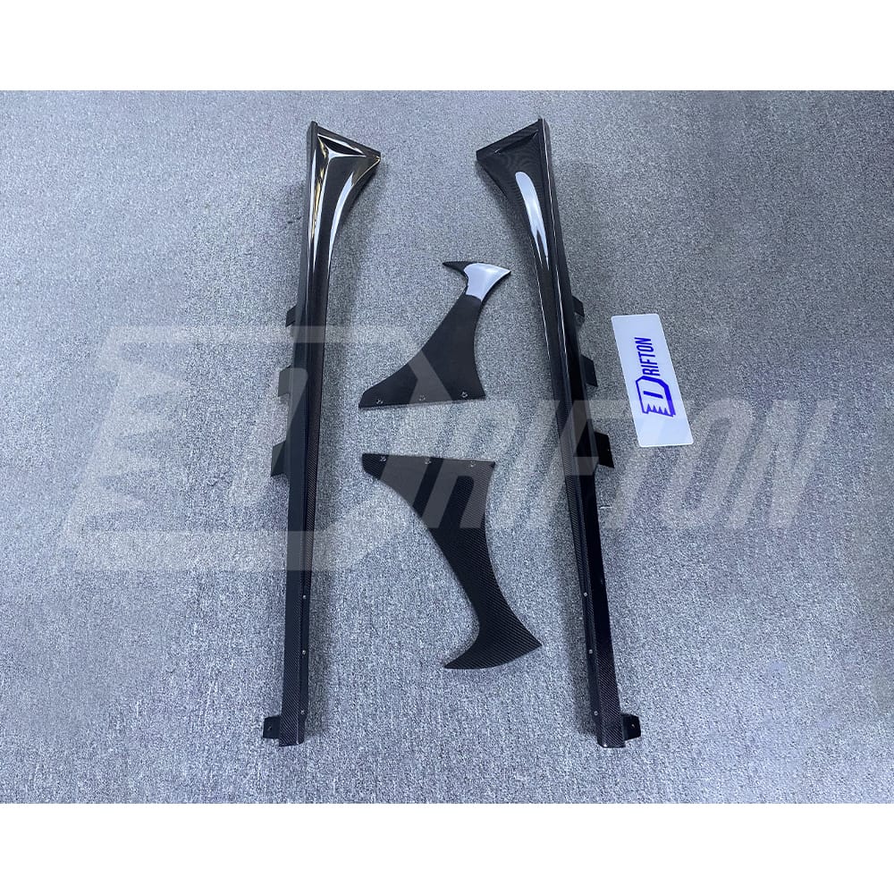 HKS Style Carbon Fiber Side Skirt For Subaru BRZ ZD8 Toyota GR86 ZN8 2022-2025