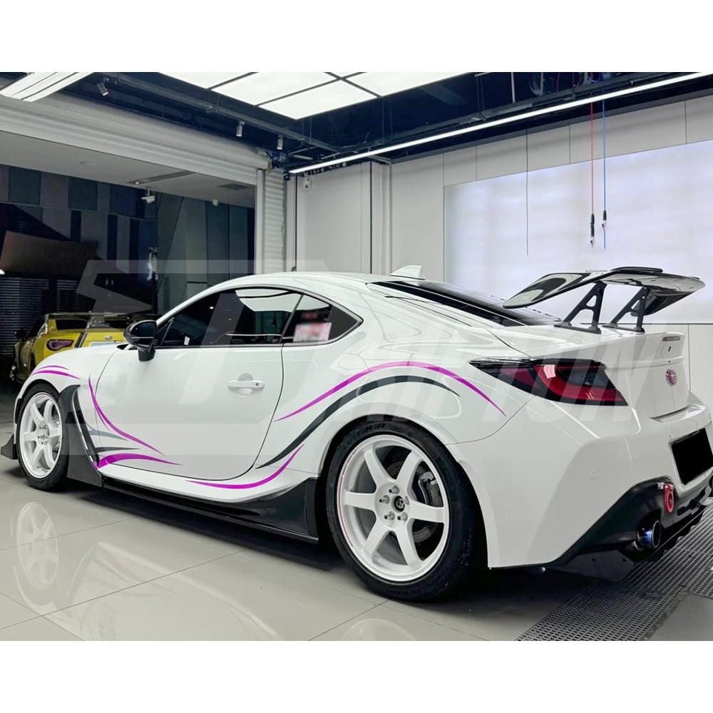 HKS Style Carbon Fiber Side Skirt For Subaru BRZ ZD8 Toyota GR86 ZN8 2022-2025