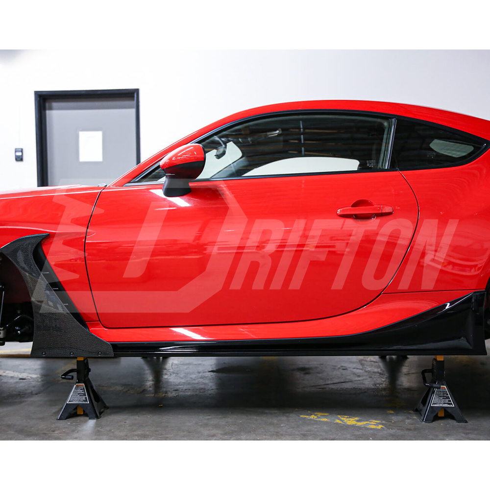 HKS Style Half Carbon Fiber Side Skirt For Subaru BRZ ZD8 Toyota GR86 ZN8 2022-2025