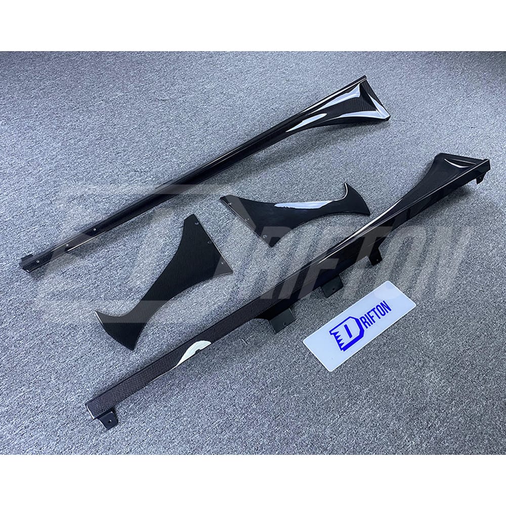 HKS Style Half Carbon Fiber Side Skirt For Subaru BRZ ZD8 Toyota GR86 ZN8 2022-2025