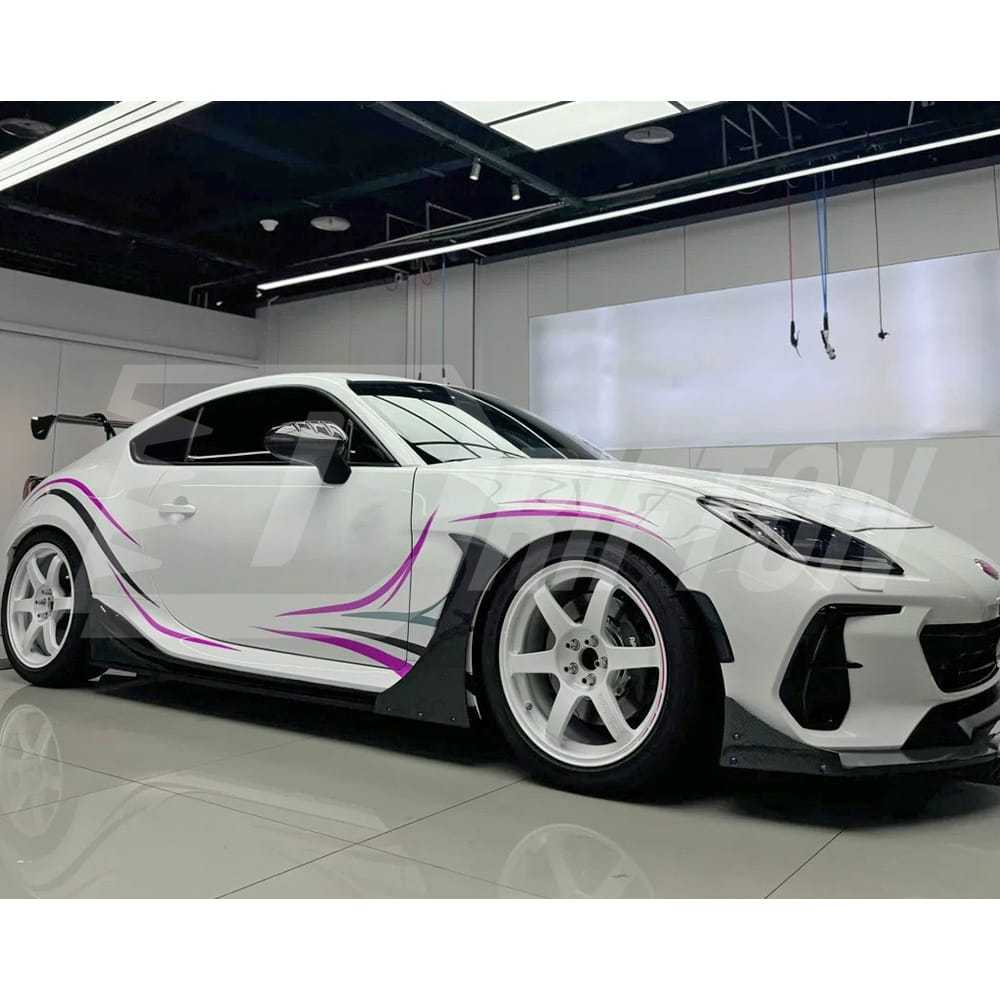 HKS Style Carbon Fiber Side Skirt For Subaru BRZ ZD8 Toyota GR86 ZN8 2022-2025