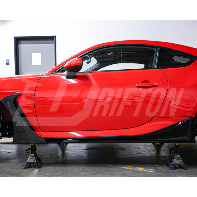 HKS Style Half Carbon Fiber Side Skirt For Subaru BRZ ZD8 Toyota GR86 ZN8 2022-2025