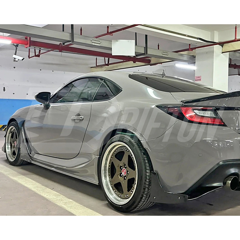 HKS Style Half Carbon Fiber Side Skirt For Subaru BRZ ZD8 Toyota GR86 ZN8 2022-2025
