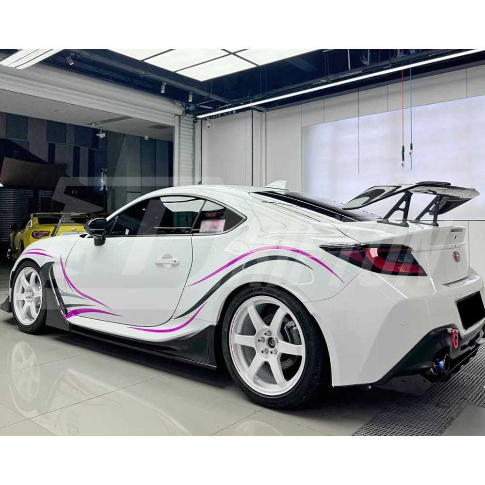 HKS Style Carbon Fiber Side Skirt For Subaru BRZ ZD8 Toyota GR86 ZN8 2022-2025