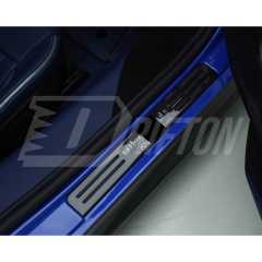 TailorMade Pattern Dry Carbon Fiber Door Sills Scuff Plates Panels For Ferrari SF90