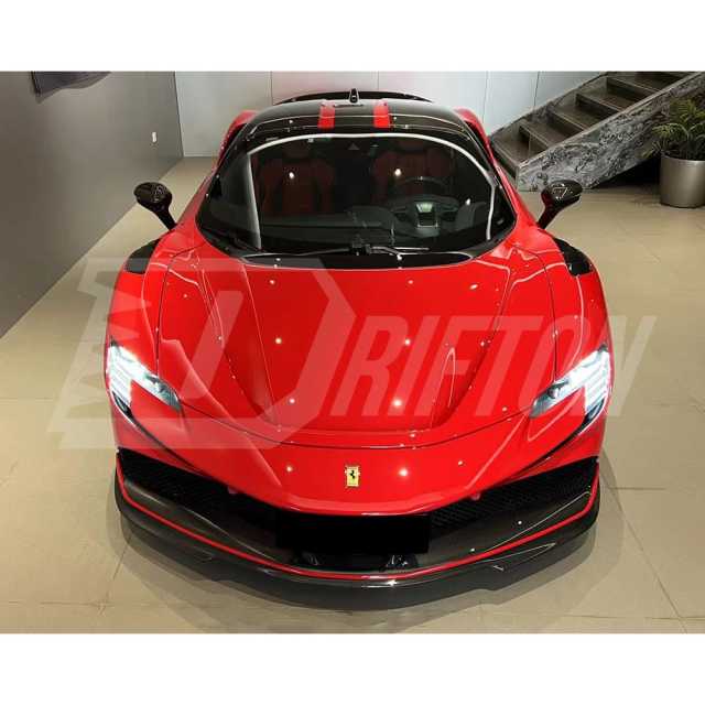 MIX Style Dry Carbon Fiber Front Lip For Ferrari SF90