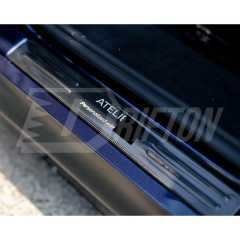 TailorMade Pattern Dry Carbon Fiber Door Sills Scuff Plates Panels For Ferrari SF90