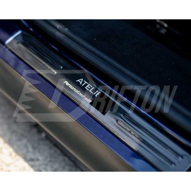TailorMade Pattern Dry Carbon Fiber Door Sills Scuff Plates Panels For Ferrari SF90