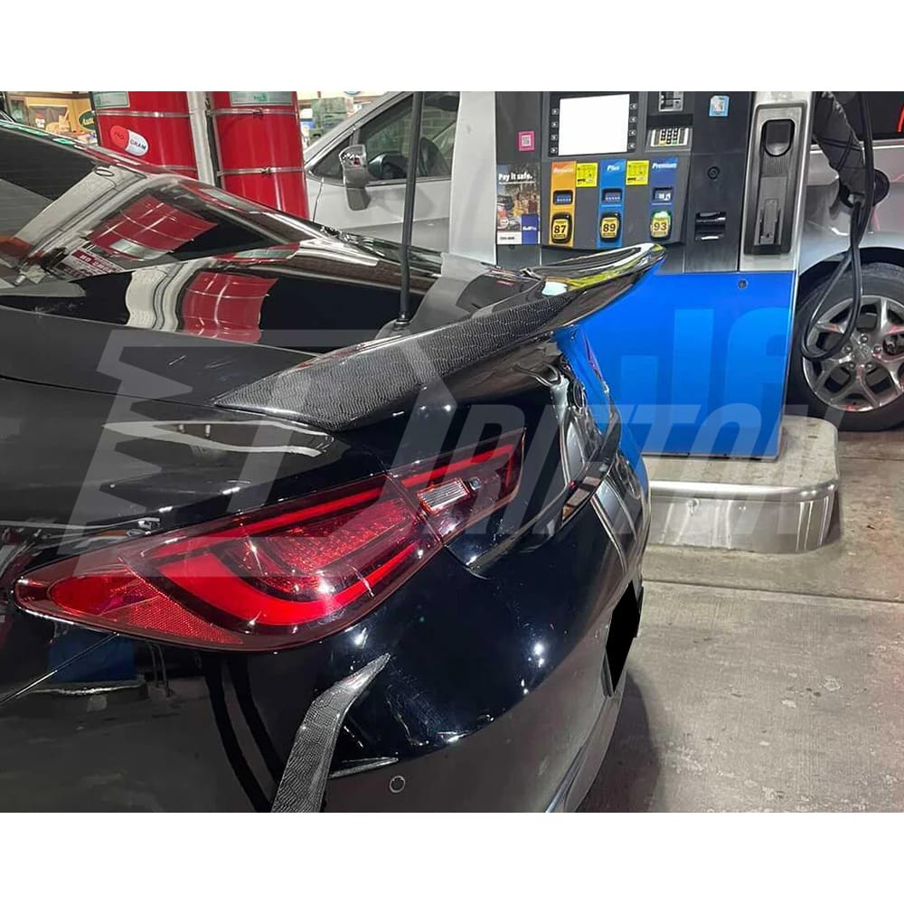 DuckTail Style Carbon Fiber Rear Spoiler Trunk Wing For INFINITI Q60 2016-2022