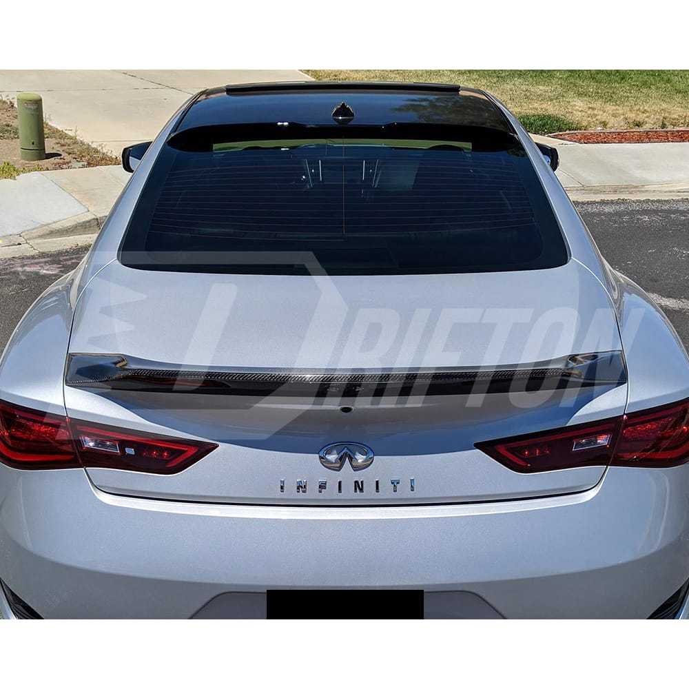 ASPEC Style Carbon Fiber Trunk Spoiler Rear Wing For Infiniti Q60 2016-2022