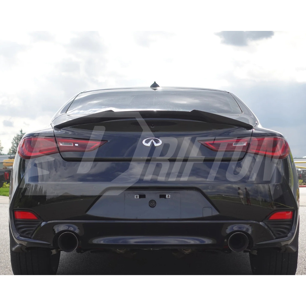 M4 Style Carbon Fiber Trunk Spoiler Rear Wing For Infiniti Q60 2016-2022