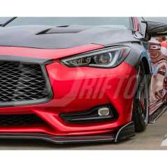 Dry Carbon Fiber Front Grill Overlay For Infiniti Q60 2016-2022
