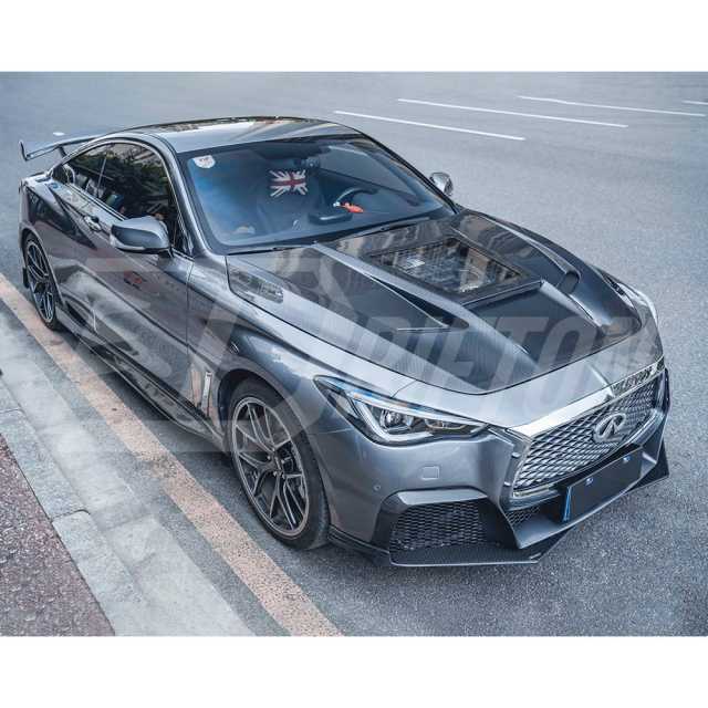 CMST Transparent Style Carbon Fiber Hood For Infiniti Q60 2016-2022