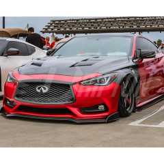 Dry Carbon Fiber Front Grill Overlay For Infiniti Q60 2016-2022