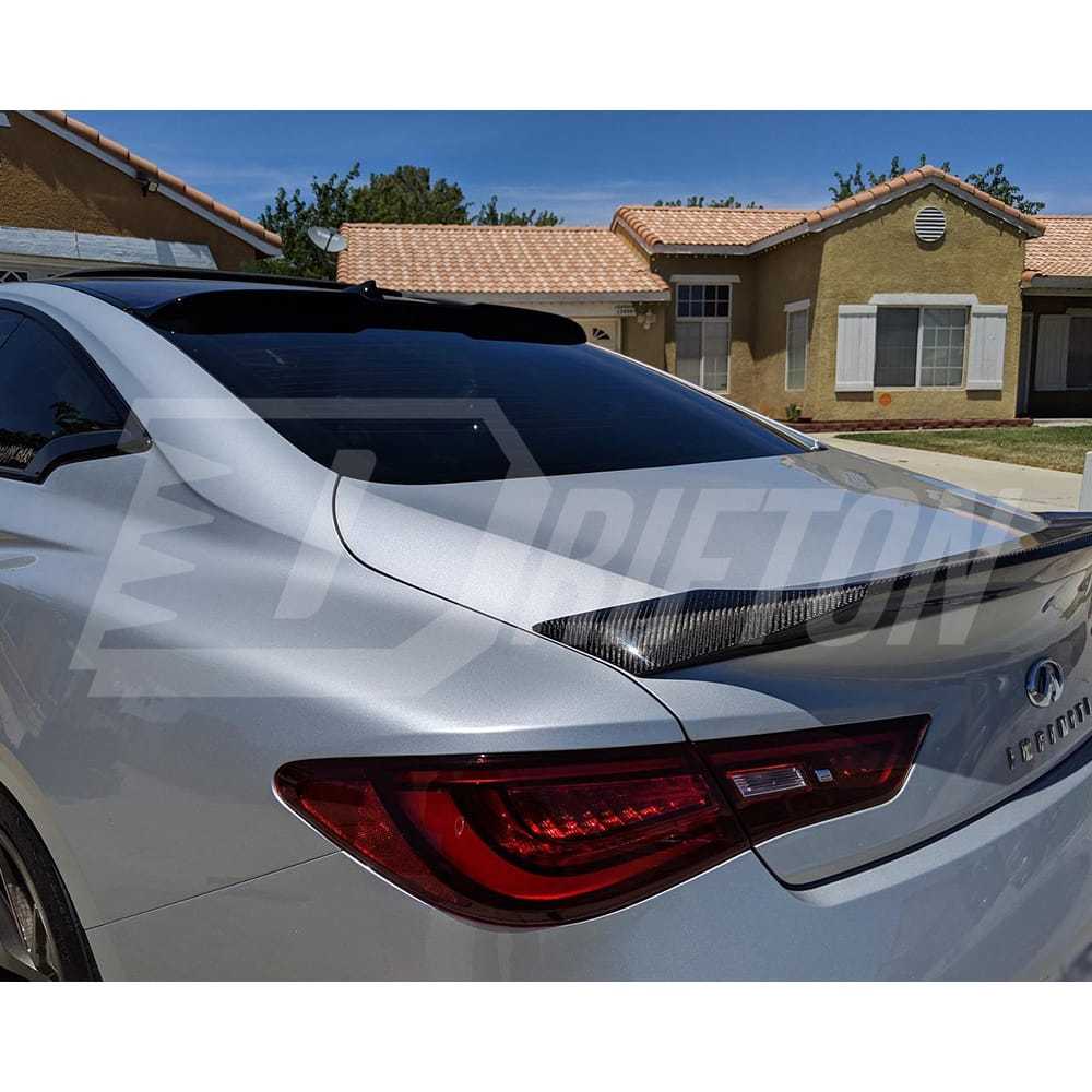ASPEC Style Carbon Fiber Trunk Spoiler Rear Wing For Infiniti Q60 2016-2022