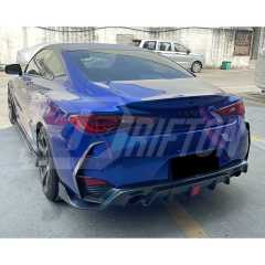 LED Brake Light Style Carbon Fiber Rear Diffuser For INFINITI Q60 2016-2022