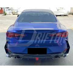 LED Brake Light Style Carbon Fiber Rear Diffuser For INFINITI Q60 2016-2022