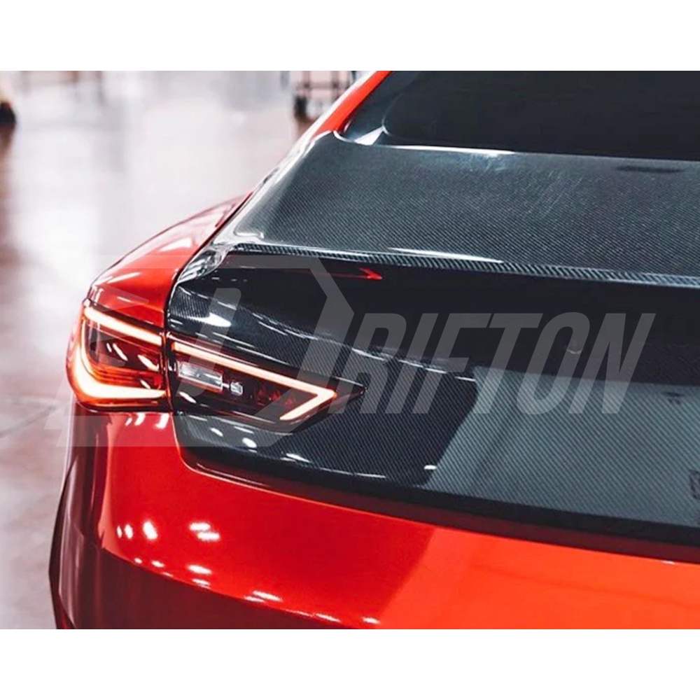 High Kick Style Carbon Fiber Rear Trunk Boot Lid For Infiniti Q60 2016-2022