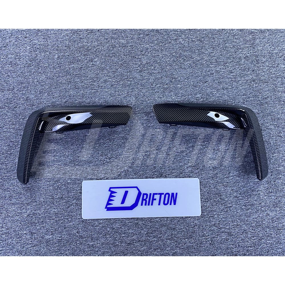 OEM Style Dry Carbon Fiber Front Bumper Vent Trim For BMW M8 F90 F91 F92 F93 2020-2024