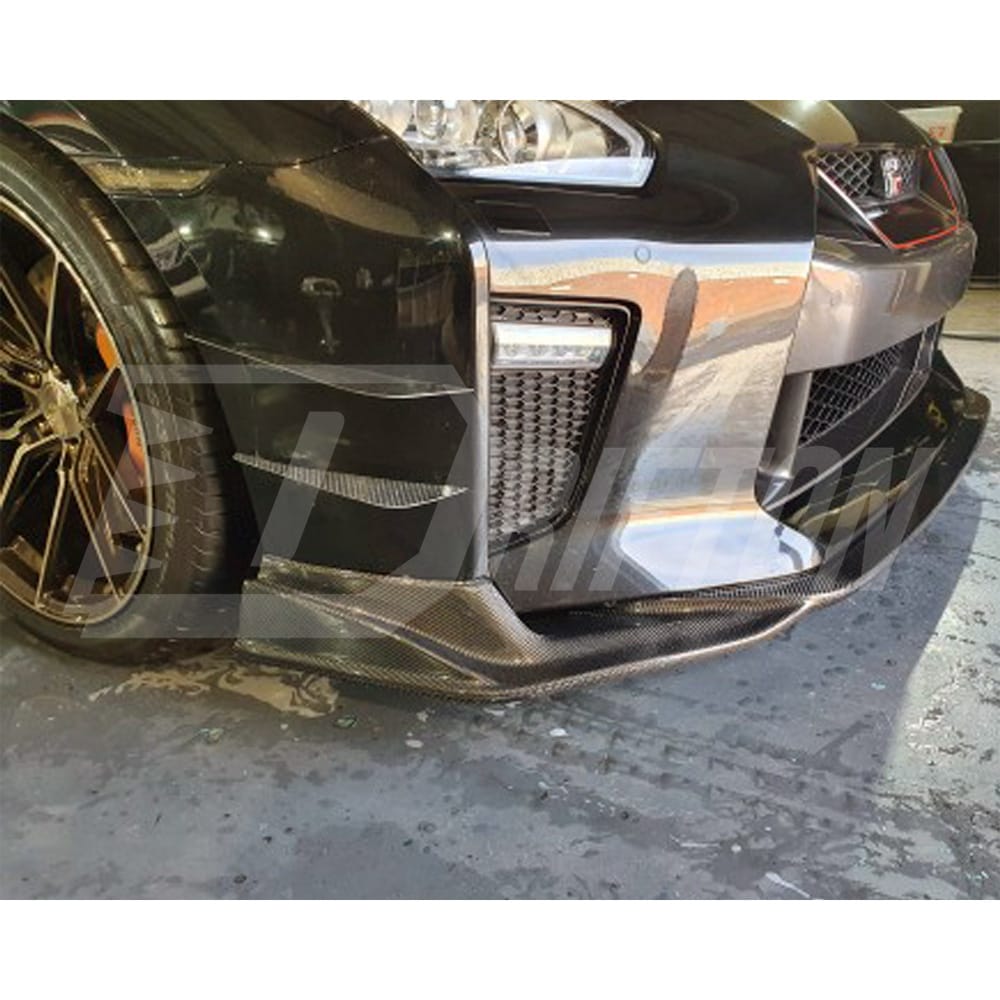 TopSecret Style Carbon Fiber Front Lip For Nissan R35 GTR 2017-2019