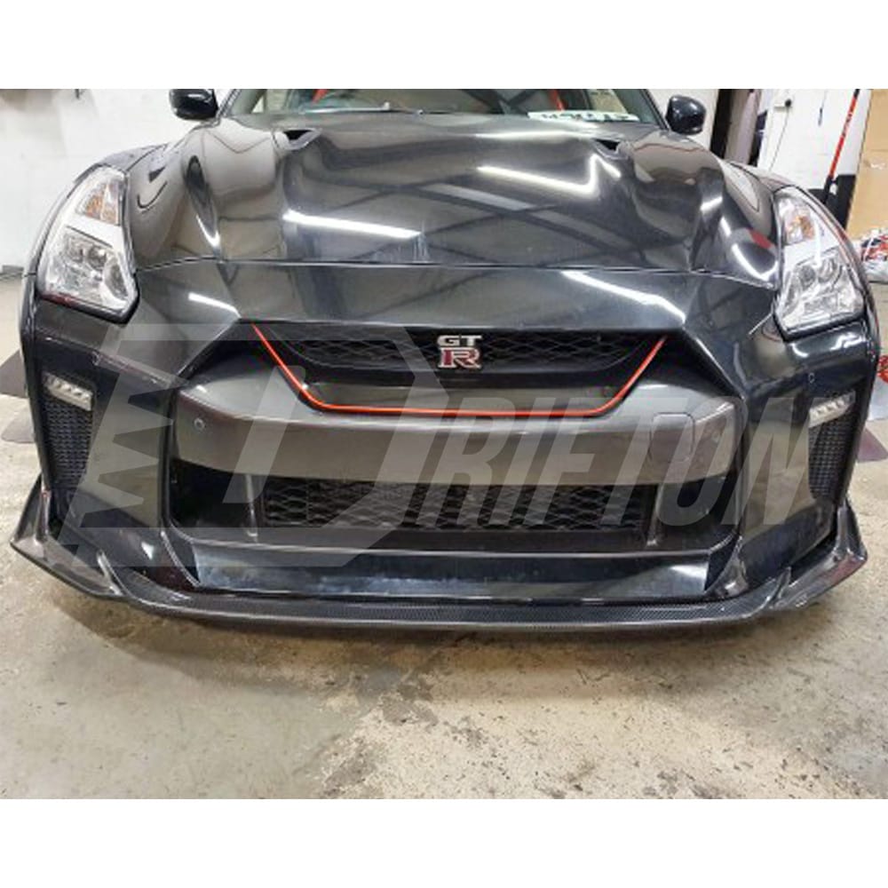 TopSecret Style Carbon Fiber Front Lip For Nissan R35 GTR 2017-2019