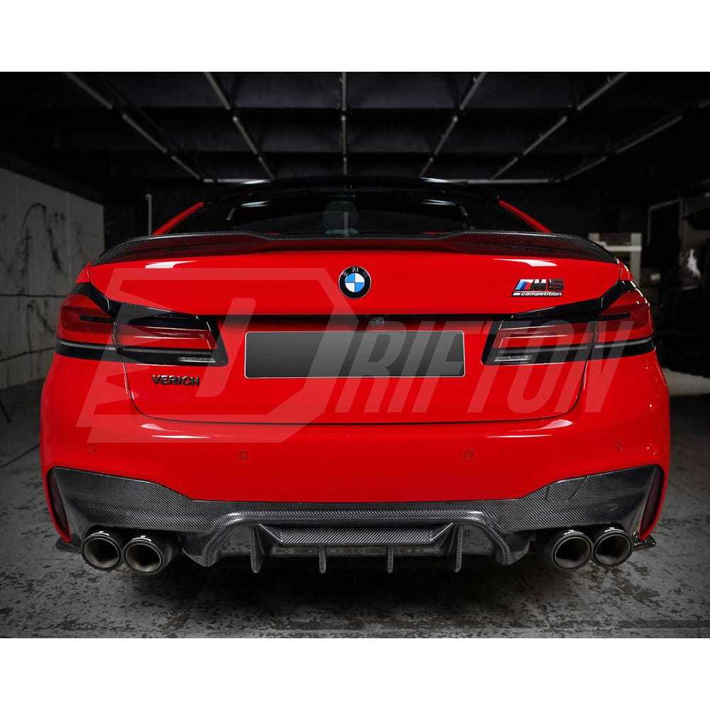 MP Style Dry Carbon Fiber Rear Diffuser For BMW F90 M5 LCI 2017-2023