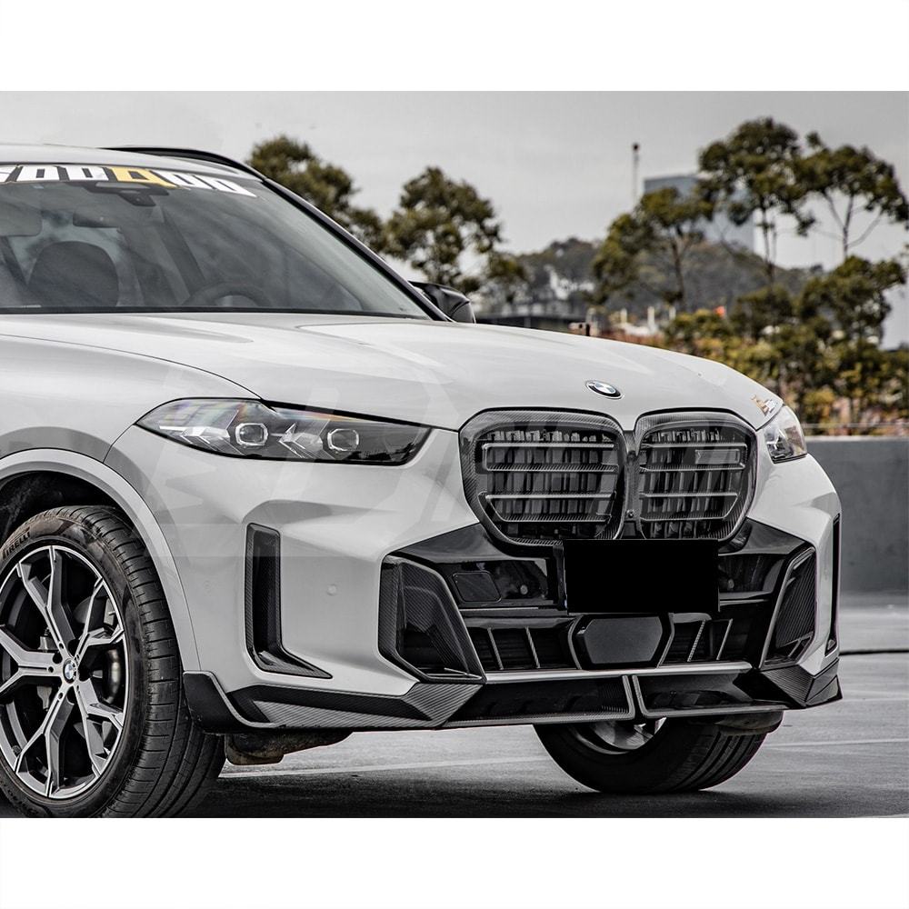 OEM Style Dry Carbon Fiber Front Bumper Center Trim For BMW X5 G05 LCI 2024-On