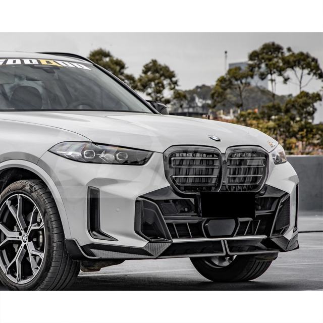 OEM Style Dry Carbon Fiber Front Bumper Center Trim For BMW X5 G05 LCI 2024-On