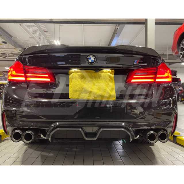CS Style Carbon Fiber Rear Diffuser For BMW F90 M5 2017-2023