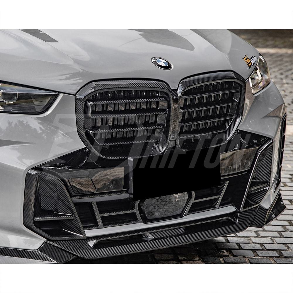 X5M  Style Dry Carbon Fiber Front Bumper Grille For BMW X5 G05 LCI 2024-On