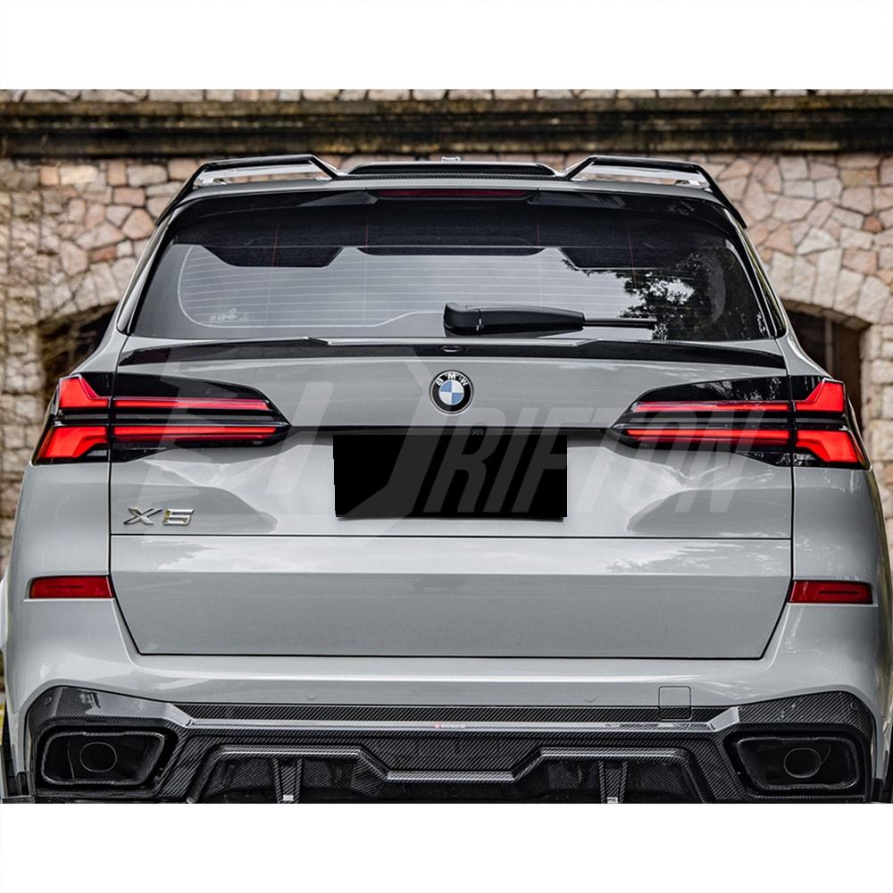 SQ Style Dry Carbon Fiber Roof Spoiler Top Wing For BMW X5 G05 2019-On
