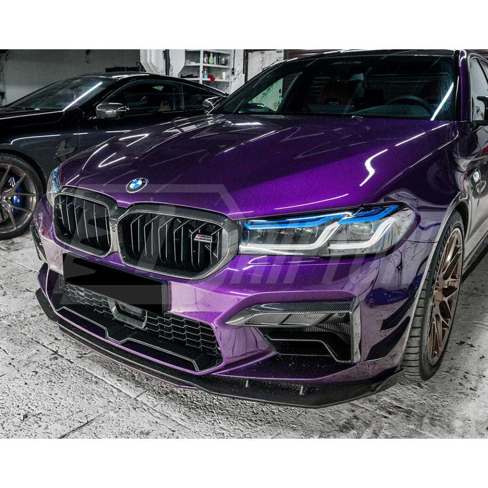 Dry Carbon Fiber Front Bumper Trim For BMW F90 M5 LCI 2020-2023