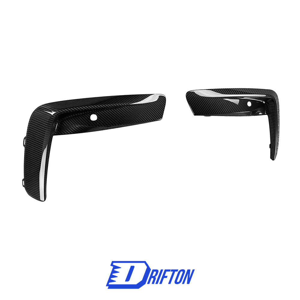 OEM Style Dry Carbon Fiber Front Bumper Vent Trim For BMW M8 F91 F92 F93 2020-2024