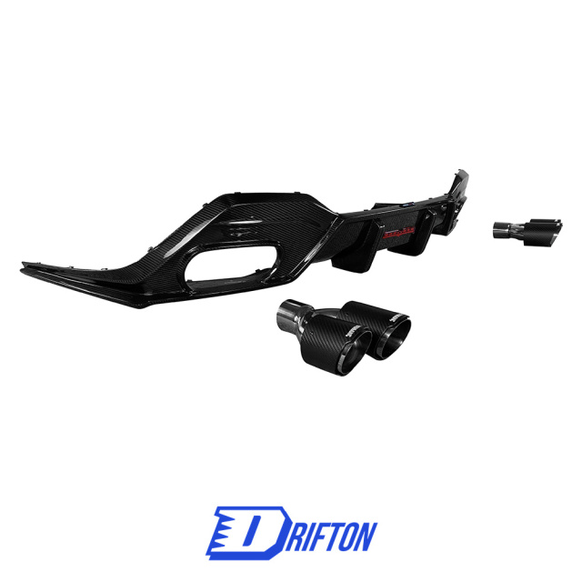 TAKD Style Dry Carbon Fiber Rear Diffuser For BMW 8 Series G14 G15 G16 2018-2025